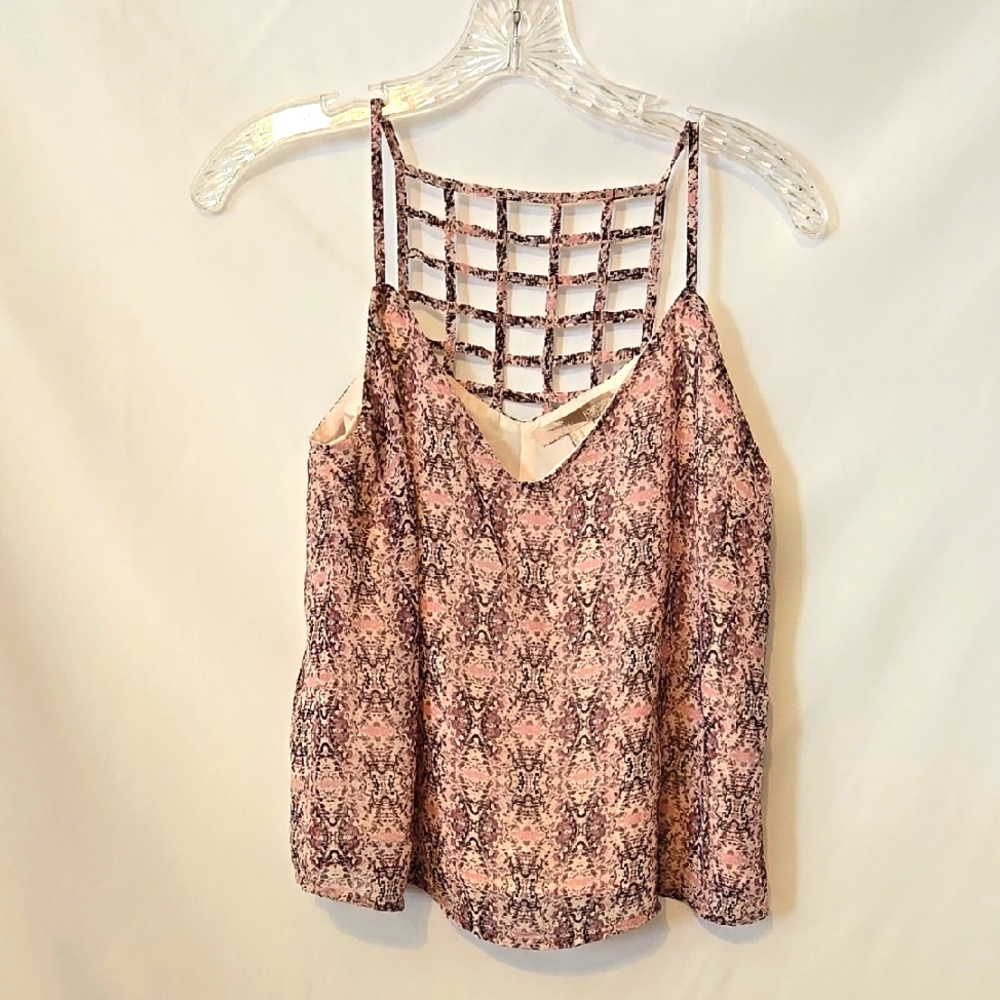 Forever 21, Crop Top, Med, Latice Style Back, Spaghetti Straps, V-neck, Pink